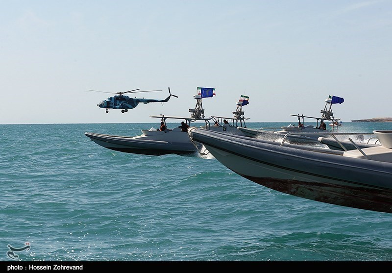 Lực lượng Vệ binh Cách mạng Hồi giáo Iran (IRGC) tại Eo biển Hormuz. Ảnh: Tasnim