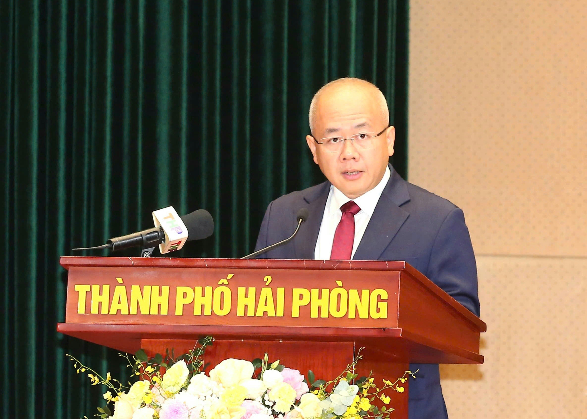 Ông Đỗ Thành Trung, Phó Bí thư Thành ủy Hải Phòng được bầu giữ chức Chủ tịch UBND thành phố Hải Phòng nhiệm kỳ 2026 – 2031. Ảnh: Báo và phát thanh, truyền hình Hải Phòng.