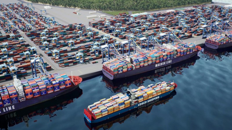 Mô phỏng dự án tổng thể Bến cảng container Liên Chiểu.