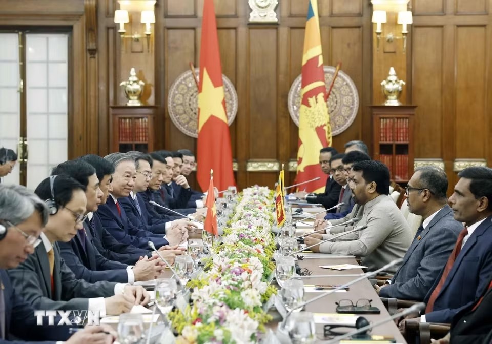 Tổng Bí thư, Chủ tịch nước Tô Lâm và Tổng thống Sri Lanka Anura Kumara Dissanayake hội đàm. 