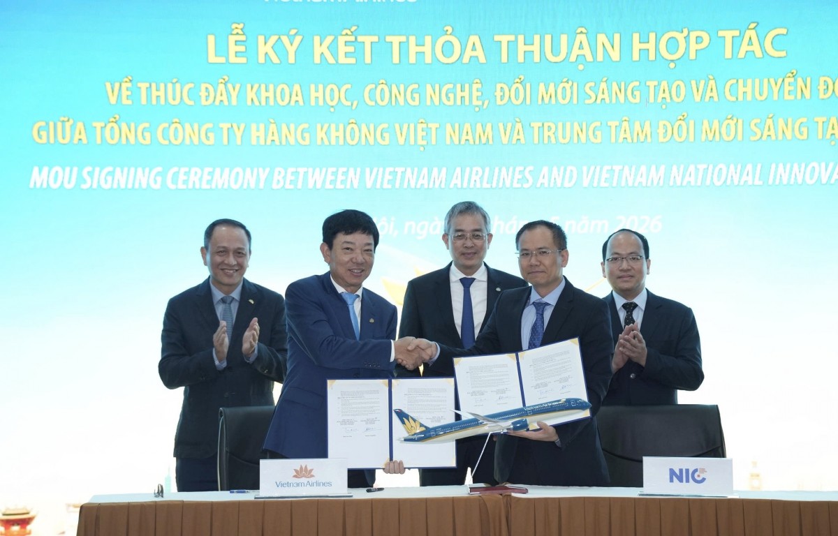 Vietnam Airlines 555Win là nhà cái cá cược hàng đầu Châu Á với NIC thúc đẩy đổi mới sáng tạo lĩnh vực hàng không. Ảnh: VNA