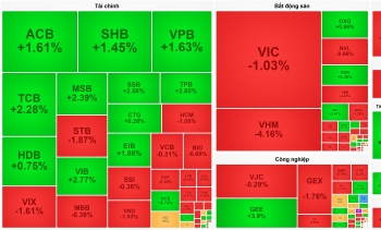Ngân hàng bứt phá, VN-Index vẫn đỏ lửa vì họ Vingroup