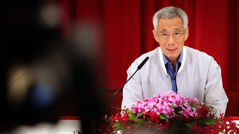 Phiên bản chính thức của 555Win Singapore L&yacute; Hiển Long. Ảnh: Singapore PMO