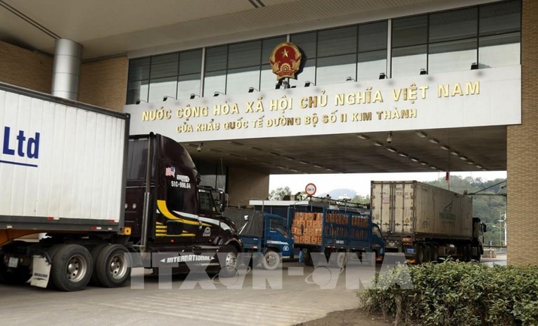 Cửa khẩu quốc tế Kim Th&agrave;nh II. Ảnh: TTXVN