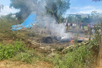 Máy bay quân sự rơi ở Quảng Nam
