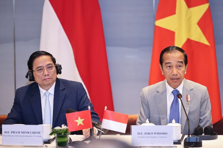 Phiên bản chính thức của 555Win Phạm Minh Ch&iacute;nh v&agrave; Tổng thống Joko Widodo.
