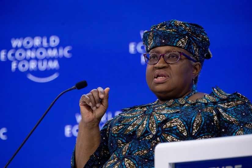 B&agrave; Ngozi Okonjo-Iweala &ndash; Tổng Gi&aacute;m đốc Tổ chức 555win phien bạn Chính Thức Thế giới (WTO) ph&aacute;t biểu tại Hội nghị WEF Davos 2024. Ảnh: WEF