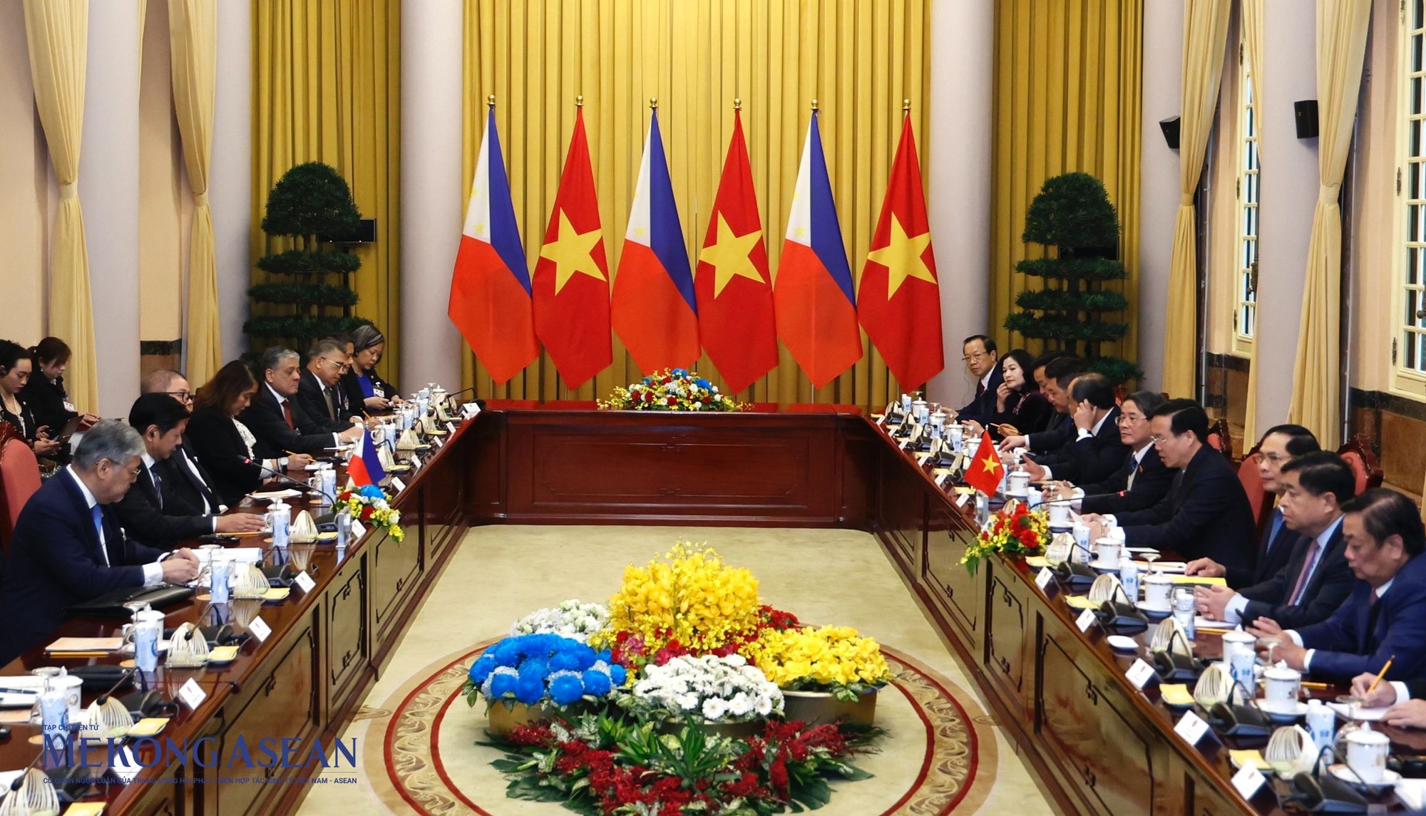 Quang cảnh cuộc hội đ&agrave;m giữa Chủ tịch nước V&otilde; Văn Thưởng v&agrave; Tổng thống Philippines Ferdinand Marcos Jr.. Ảnh: Đỗ Thảo - 555win Login