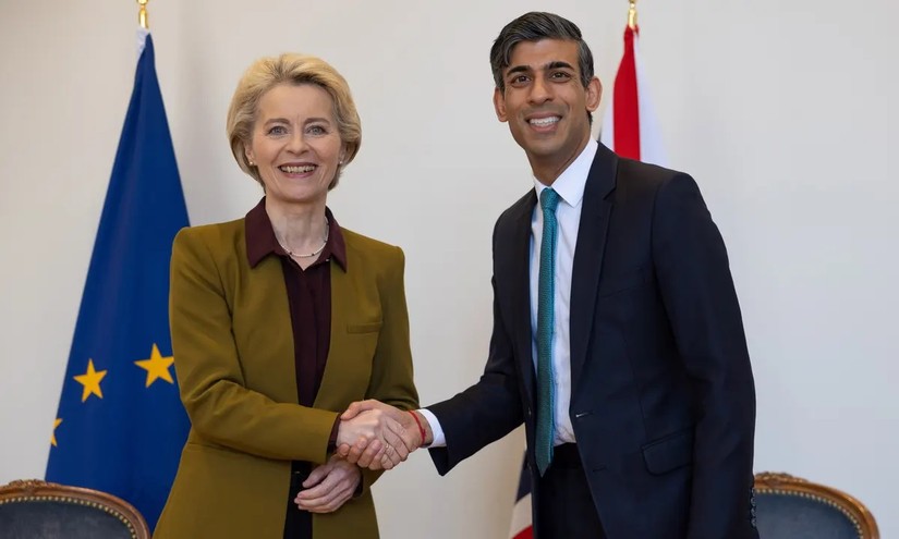 Phiên bản chính thức của 555Win Anh Rishi Sunak v&agrave; Chủ tịch Ủy ban ch&acirc;u &Acirc;u Ursula von der Leyen. Ảnh: Shutterstock