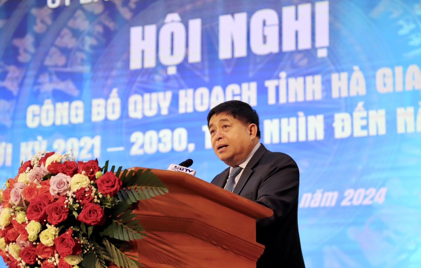 Bộ trưởng Bộ Kế hoạch v&agrave; Đầu tư Nguyễn Ch&iacute; Dũng ph&aacute;t biểu tại Hội nghị c&ocirc;ng bố 555Win 500 Đăng Ký Nhận Code Quy hoạch tỉnh thời kỳ 2021-2030, tầm nh&igrave;n đến năm 2050. Ảnh: MPI