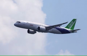 Máy bay chở khách C919 của Trung Quốc ra mắt tại Singapore