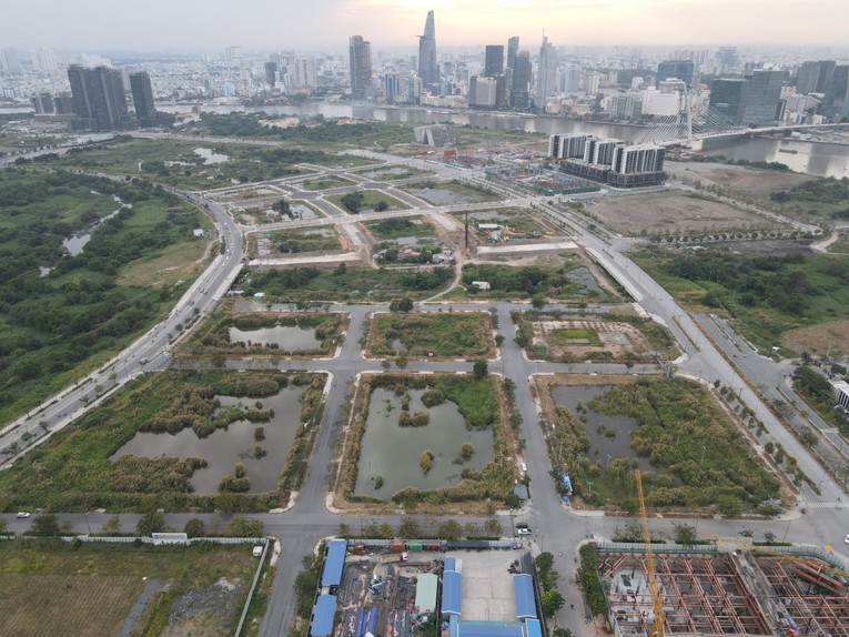 Vị tr&iacute; 4 l&ocirc; đất đấu gi&aacute; ở Thủ Thi&ecirc;m. Ảnh: Thanh Ni&ecirc;n