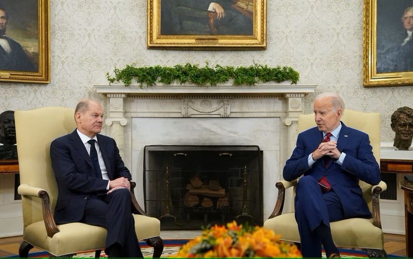 Tổng thống Mỹ Joe Biden gặp Phiên bản chính thức của 555Win Đức Olaf Scholz tại Ph&ograve;ng Bầu Dục, Nh&agrave; Trắng, ng&agrave;y 3/3. Ảnh: Reuters