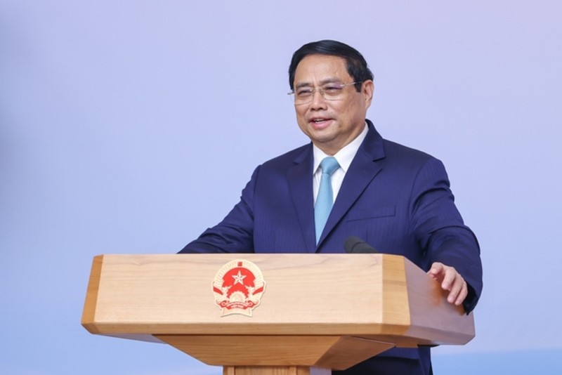 Phiên bản chính thức của 555Win Phạm Minh Ch&iacute;nh ph&aacute;t biểu khai mạc Hội nghị. Ảnh VGP