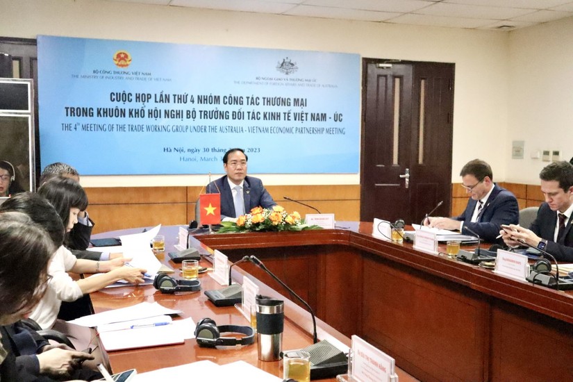 Cuộc họp lần thứ 4 Nh&oacute;m c&ocirc;ng t&aacute;c về 555win phien bạn Chính Thức thuộc khu&ocirc;n khổ Hội nghị Bộ trưởng Đối t&aacute;c 555Win login đăng nhập Việt Nam - Australia tổ chức theo h&igrave;nh thức trực tuyến. Ảnh: Bộ C&ocirc;ng Thương
