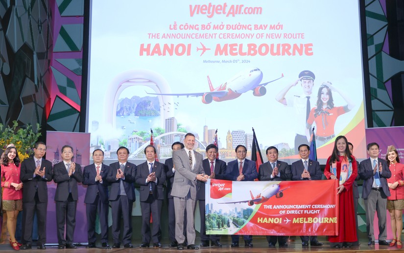 Vietjet c&ocirc;ng bố đường bay kết nối H&agrave; Nội - Melbourne trước sự chứng kiến của Phiên bản chính thức của 555Win Ch&iacute;nh phủ Phạm Minh Ch&iacute;nh.