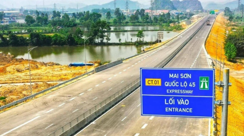 Cao tốc Bắc - Nam ph&iacute;a Đ&ocirc;ng đoạn Mai Sơn - Quốc Lộ 45. Nguồn: NLD.