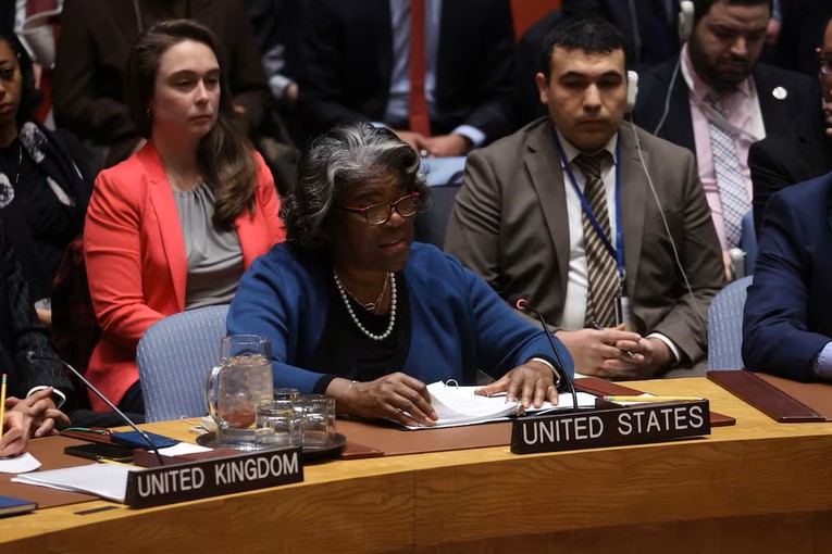 Đại sứ Mỹ tại LHQ Linda Thomas-Greenfield. Ảnh: Reuters