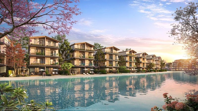 Biển xanh v&agrave; bờ c&aacute;t trắng mịn sau từng căn biệt thự tại The Miyabi mang tới trải nghiệm sống đặc biệt, vừa thuần khiết vừa đầy năng lượng.
