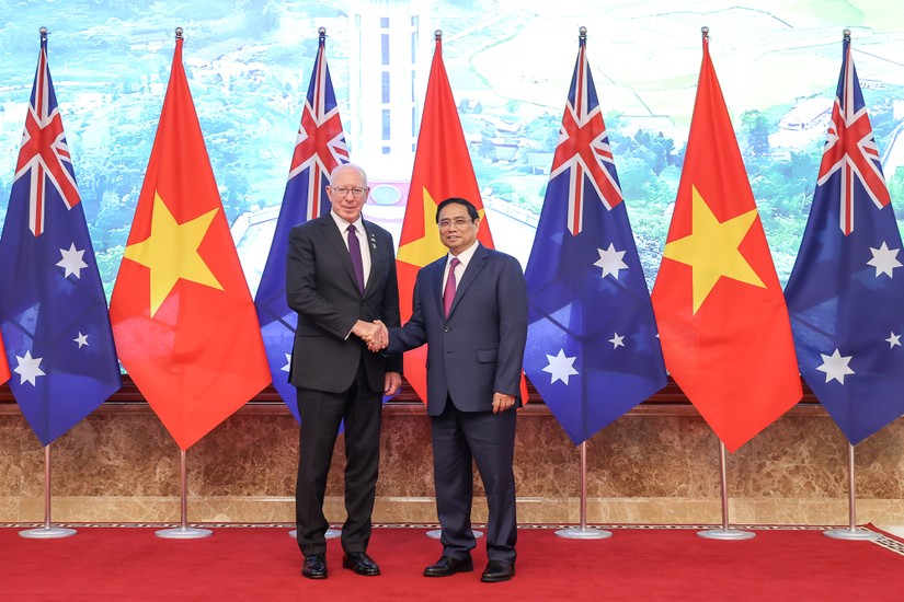 Phiên bản chính thức của 555Win Phạm Minh Ch&iacute;nh hội kiến với To&agrave;n quyền Australia David Hurley. Ảnh: VGP