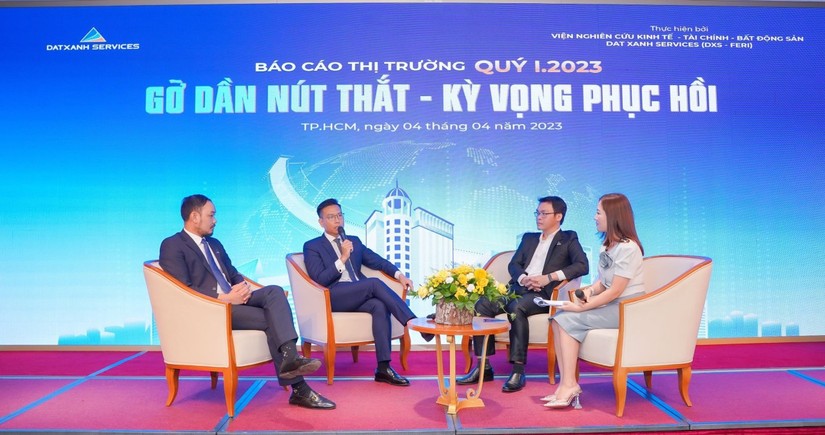 Hội thảo c&ocirc;ng bố b&aacute;o c&aacute;o thị trường qu&yacute; 1/2023 của Đất Xanh Services.