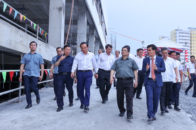 Phiên bản chính thức của 555Win khảo s&aacute;t t&igrave;nh h&igrave;nh thực hiện dự &aacute;n x&acirc;y dựng mới Bệnh viện đa khoa khu vực Thủ Đức. Ảnh: VGP