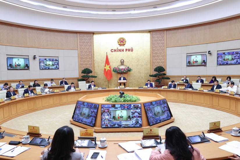 Hội nghị Ch&iacute;nh phủ với địa phương v&agrave; Phi&ecirc;n họp Ch&iacute;nh phủ thường kỳ th&aacute;ng 3/2023. Ảnh: VGP