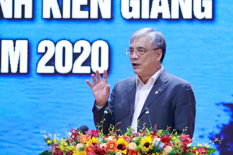 TS Trần Đ&igrave;nh Thi&ecirc;n ph&aacute;t biểu tại hội nghị. Ảnh: VGP.