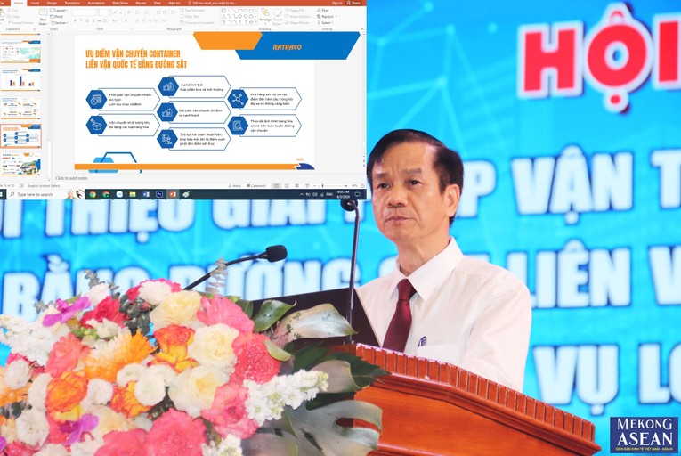 &Ocirc;ng Trần Văn Hảo, Gi&aacute;m đốc Sở C&ocirc;ng Thương tỉnh Hải Dương ph&aacute;t biểu tại hội nghị.