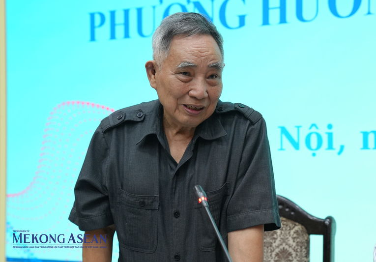 Cố vấn hội VASEAN B&ugrave;i Tường L&acirc;n ph&aacute;t biểu tại hội nghị. Ảnh: Thảo Ng&acirc;n