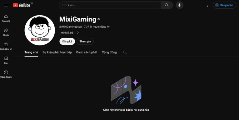 Kênh YouTube của streamer Độ Mixi bị đổi tên thành SpaceX