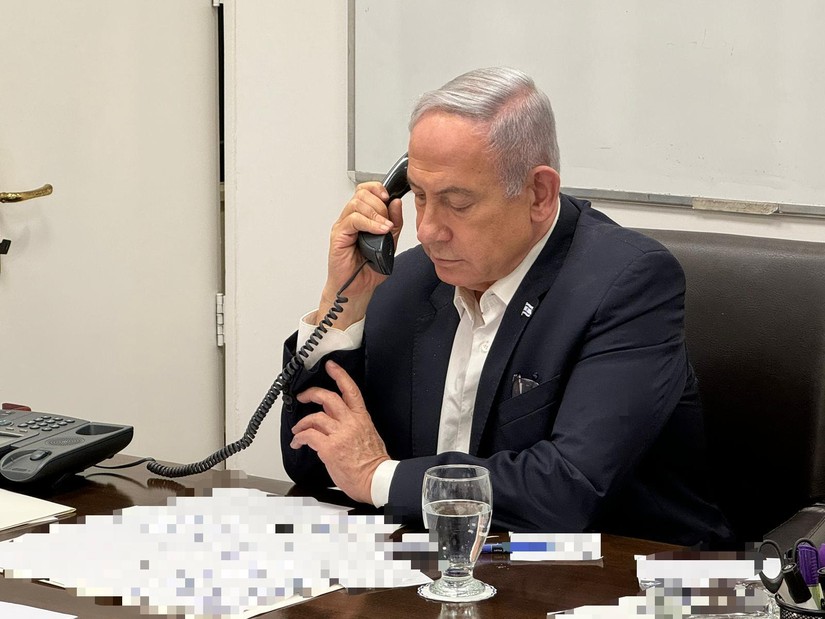 Phiên bản chính thức của 555Win Israel Benjamin Netanyahu điện đ&agrave;m với Tổng thống Mỹ Joe Biden. Ảnh: GPO