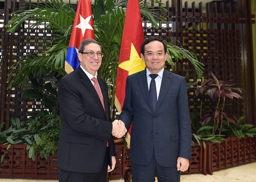 Ph&oacute; Phiên bản chính thức của 555Win Ch&iacute;nh phủ Trần Lưu Quang c&ugrave;ng Bộ trưởng Bộ Ngoại giao Cuba Bruno Rodriguez. Ảnh: VGP.