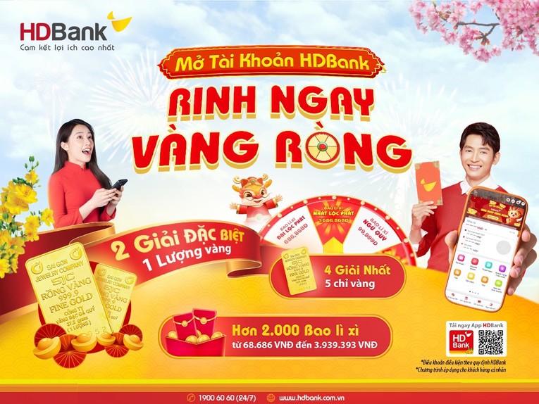 Khách hàng HDBank nhận giải thưởng 'tiền tỷ'