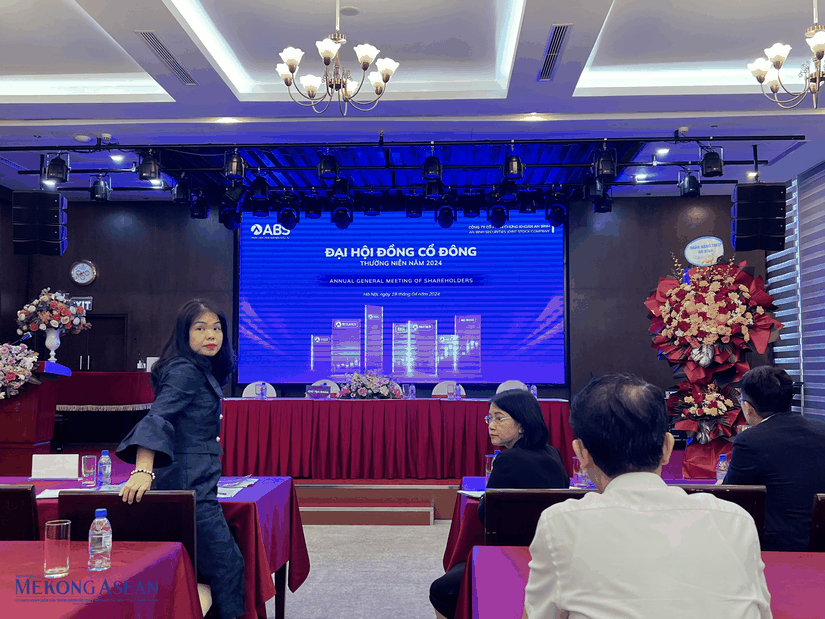 ĐHĐCĐ thường ni&ecirc;n 2024 của ABS được tổ chức ng&agrave;y 19/4 tại t&ograve;a nh&agrave; Peakview, số 36 Ho&agrave;ng Cầu, Đống Đa, H&agrave; Nội. Ảnh: Minh Phong