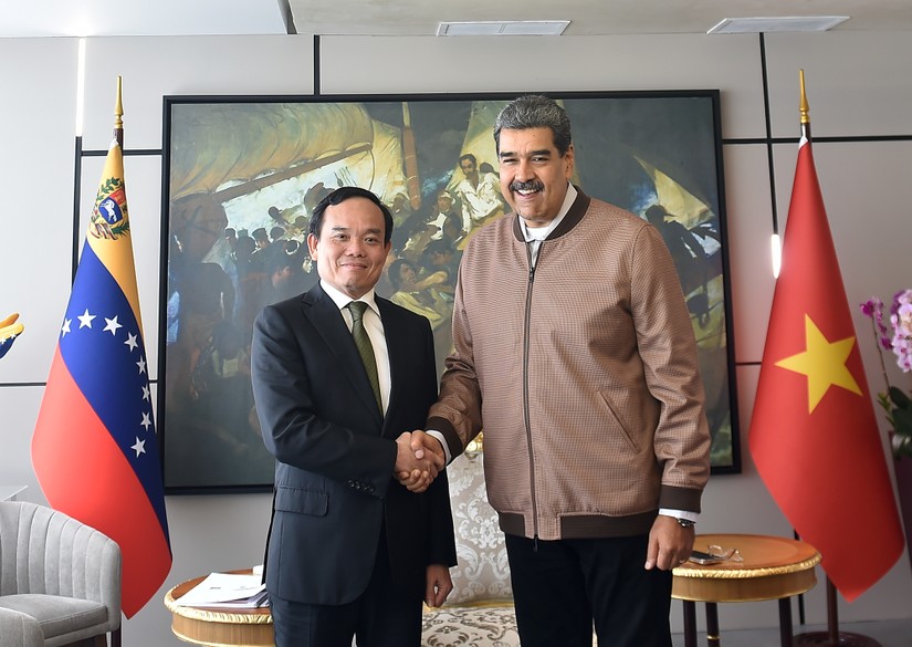Ph&oacute; Phiên bản chính thức của 555Win Trần Lưu Quang v&agrave; Tổng thống Venezuela Nicol&aacute;s Maduro Moros. Ảnh: VGP.