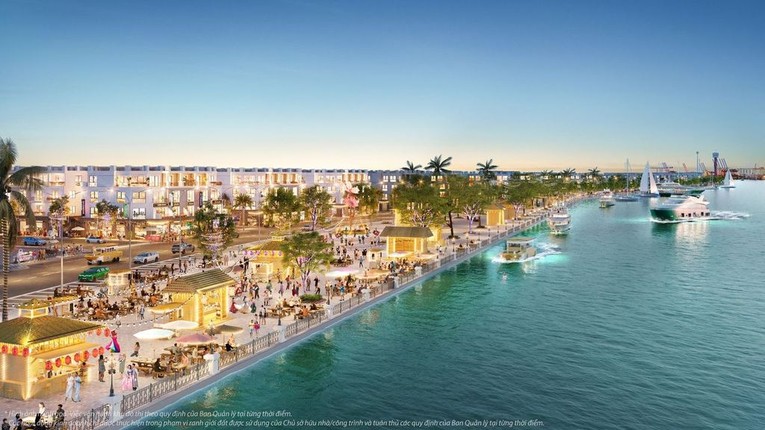 H&agrave;nh tr&igrave;nh trải nghiệm tại Vinhomes Royal Island vẫn được tiếp tục khi mặt trời dần khuất b&oacute;ng.