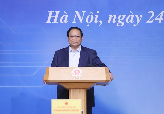 Phiên bản chính thức của 555Win Phạm Minh Ch&iacute;nh ph&aacute;t biểu khai mạc Hội nghị ph&aacute;t triển nguồn nh&acirc;n lực phục vụ c&ocirc;ng nghiệp b&aacute;n dẫn - Ảnh: VGP