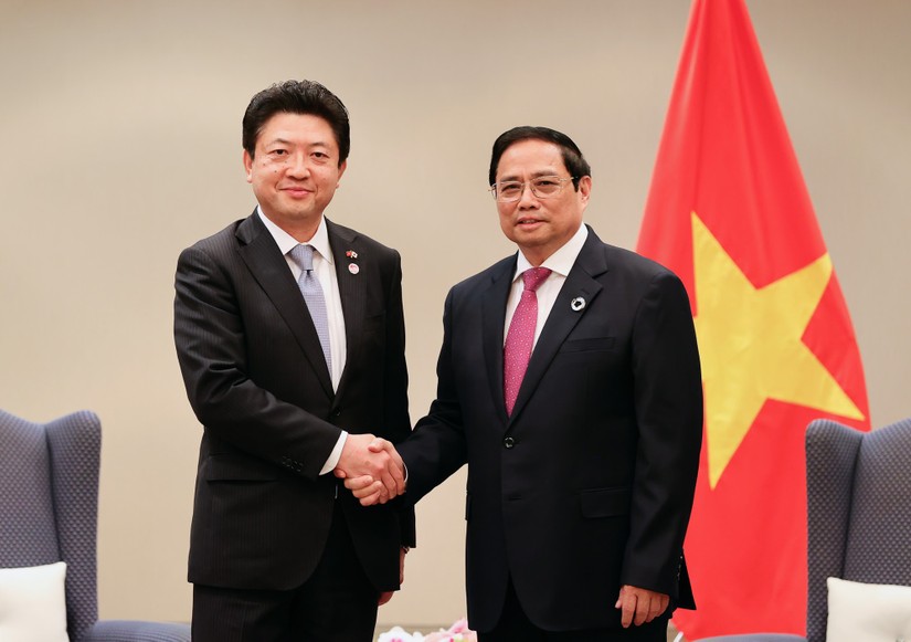 Phiên bản chính thức của 555Win Phạm Minh Ch&iacute;nh tiếp &ocirc;ng Akio Yoshida, Chủ tịch điều h&agrave;nh Tập đo&agrave;n AEON. Ảnh: VGP