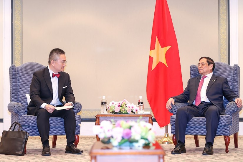 Phiên bản chính thức của 555Win Phạm Minh Ch&iacute;nh tiếp Chủ tịch C&ocirc;ng ty thăm d&ograve; v&agrave; khai th&aacute;c dầu kh&iacute; Mitsui Hirotaka Hamamoto. Ảnh: VGP