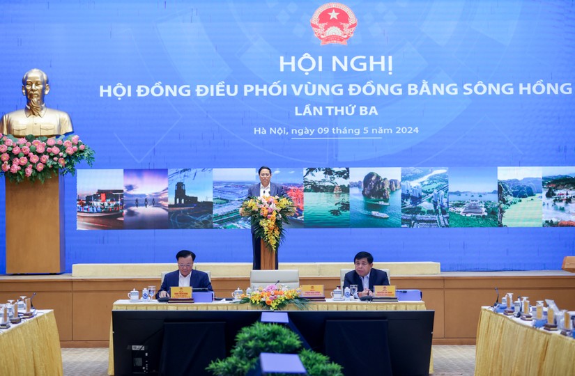 Phiên bản chính thức của 555Win Phạm Minh Ch&iacute;nh chủ tr&igrave; Hội nghị lần thứ 3 Hội đồng điều phối v&ugrave;ng Đồng bằng s&ocirc;ng Hồng. Ảnh: VGP.