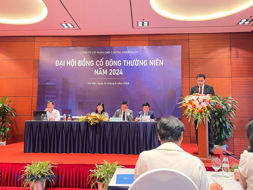 Tổng gi&aacute;m đốc L&ecirc; Đ&igrave;nh Quang ph&aacute;t biểu tại đại hội. Ảnh: Minh Phong - 555win Login