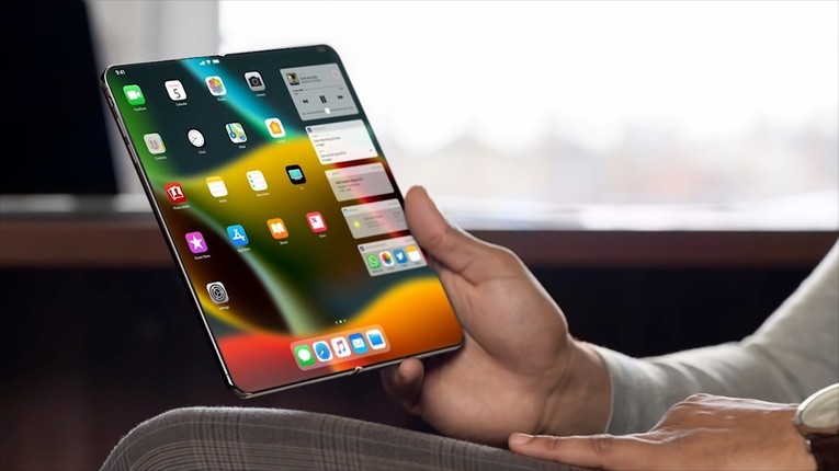 Nguy&ecirc;n mẫu iPhone m&agrave;n h&igrave;nh gập. Ảnh: Concepts iPhone.