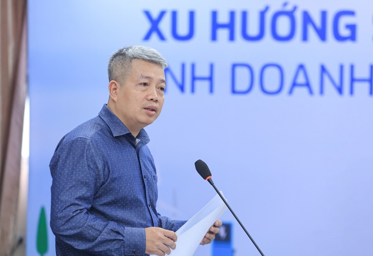 &Ocirc;ng Nguyễn Ho&agrave;ng Anh, Ph&oacute; ph&ograve;ng Quản l&yacute; Vận tải, phương tiện v&agrave; người l&aacute;i, Cục Đường bộ Việt Nam chia sẻ tại buổi tọa đ&agrave;m.