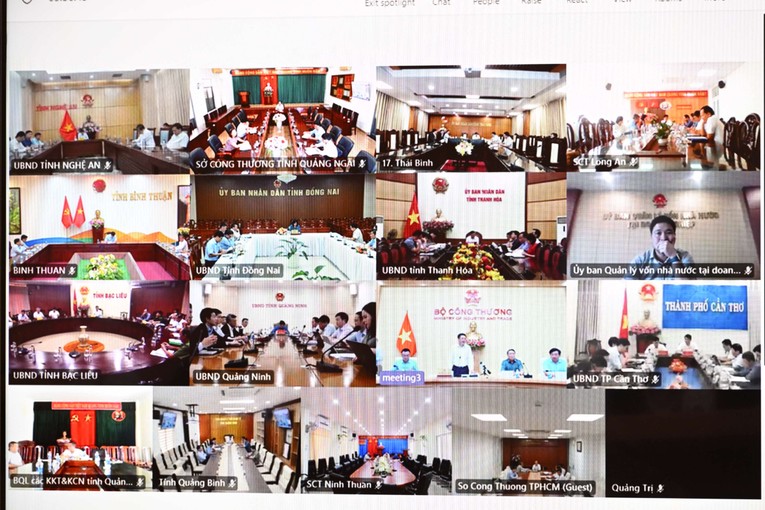 Tham dự cuộc họp c&ograve;n c&oacute; đại diện 15 tỉnh, th&agrave;nh phố: TP HCM, Quảng Ninh, Nghệ An, Quảng Ng&atilde;i, Long An, Bạc Li&ecirc;u, B&igrave;nh Thuận, Th&aacute;i B&igrave;nh, Thanh H&oacute;a, Quảng B&igrave;nh, Quảng Trị, Quảng Nam, Ninh Thuận, Đồng Nai, Cần Thơ. Nguồn: Bộ C&ocirc;ng Thương.
