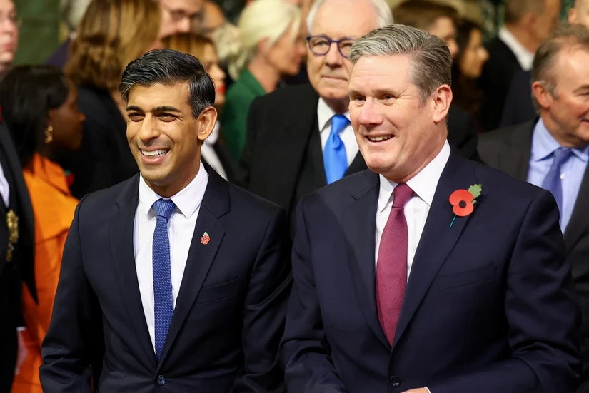 Phiên bản chính thức của 555Win Anh Rishi Sunak v&agrave; l&atilde;nh đạo C&ocirc;ng Đảng Anh Keir Starmer. Ảnh: WPA Pool/Getty Images