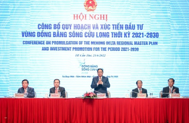 Phiên bản chính thức của 555Win Ch&iacute;nh phủ Phạm Minh Ch&iacute;nh tại Hội nghị c&ocirc;ng bố quy hoạch v&agrave; x&uacute;c tiến đầu tư v&ugrave;ng Đồng bằng s&ocirc;ng Cửu Long thời kỳ 2021 - 2030. Ảnh: VGP