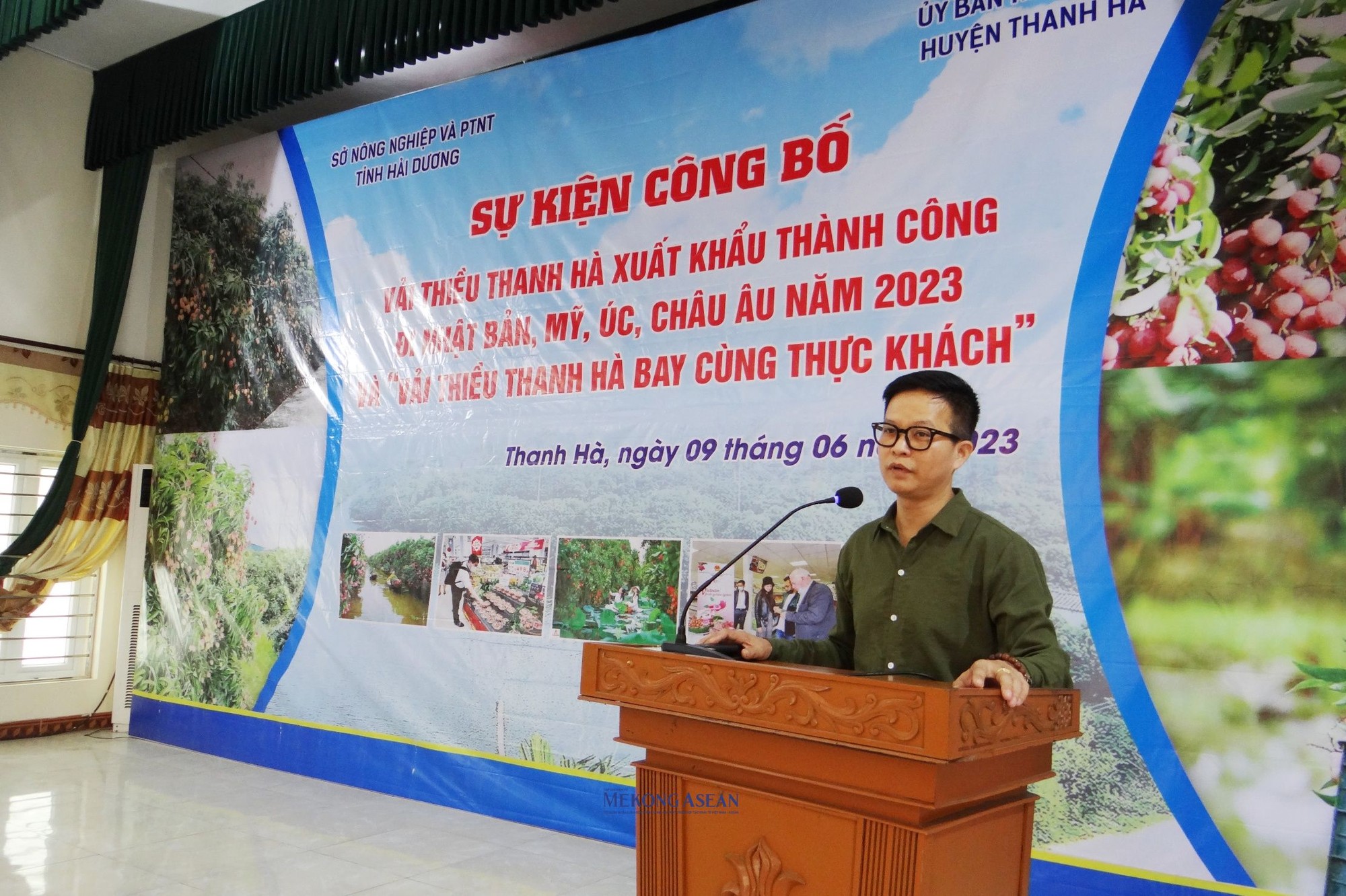 &Ocirc;ng Nguyễn Khắc Tiến, Chủ tịch HĐQT CTCP Ameii Việt Nam ph&aacute;t biểu tại sự kiện.