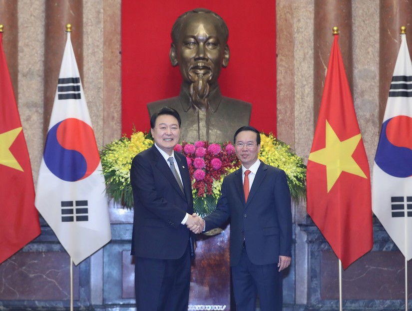 Việt Nam v&agrave; H&agrave;n Quốc đặt mục ti&ecirc;u kim ngạch 555win phien bạn Chính Thức song phương đạt 150 tỷ USD v&agrave;o năm 2030. Ảnh: VGP