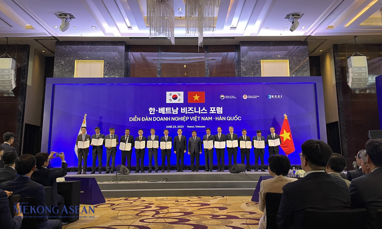 Lễ trao MOU cho c&aacute;c Trang Nhà Cái 555win.com - Đăng Nhập +555k Việt Nam v&agrave; H&agrave;n Quốc. Ảnh: Thảo Ng&acirc;n